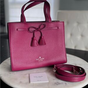 Kate Spade Pink Leather Tote Bag
